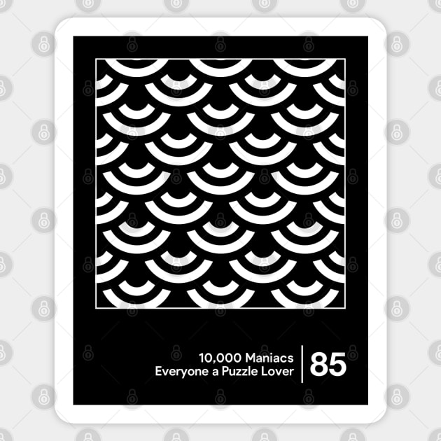 10,000 Maniacs - Minimalist Graphic Design Fan Artwork Sticker by saudade
